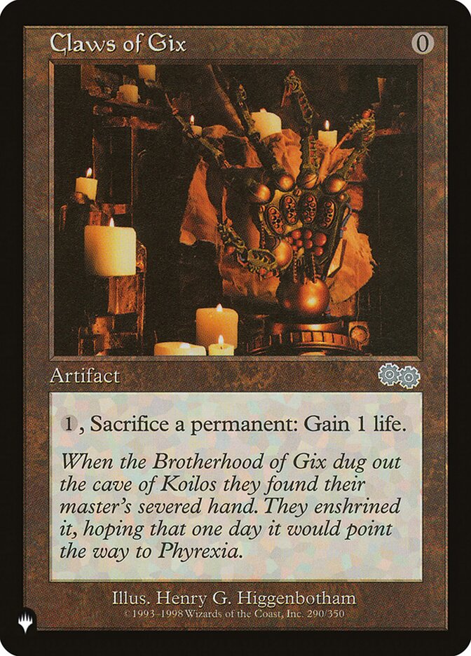 Claws of Gix — The List USG-290/5581
