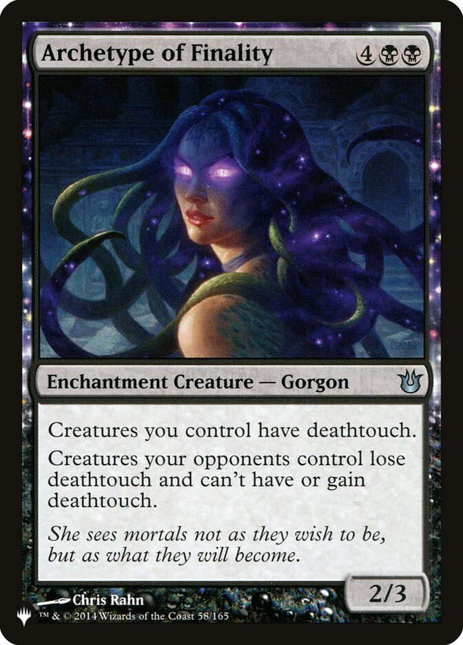 Archetype of Finality — The List BNG-58/5581