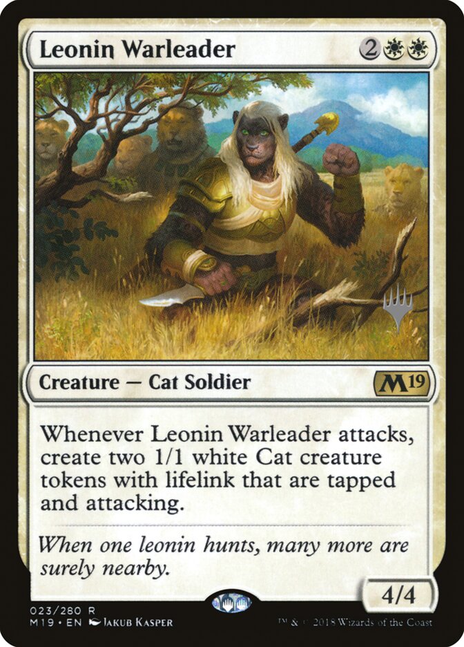 Leonin Warleader — Core Set 2019 Promos 23p/95