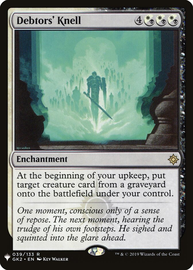 Debtors' Knell — The List GK2-39/5581