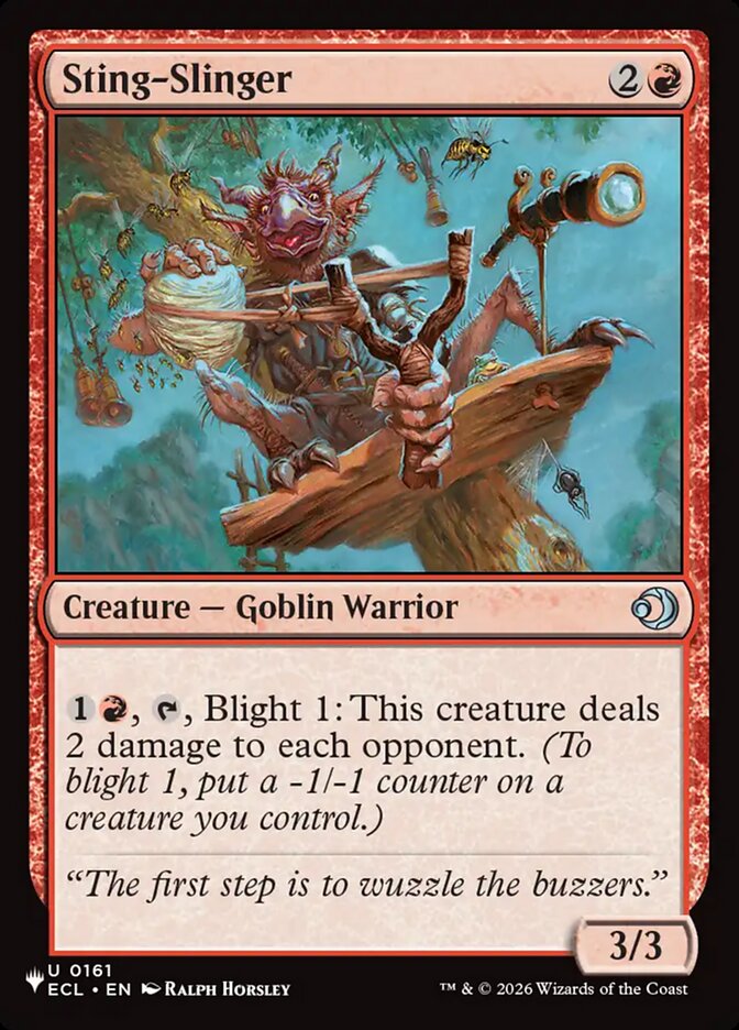 Sting-Slinger — The List ECL-161/5581