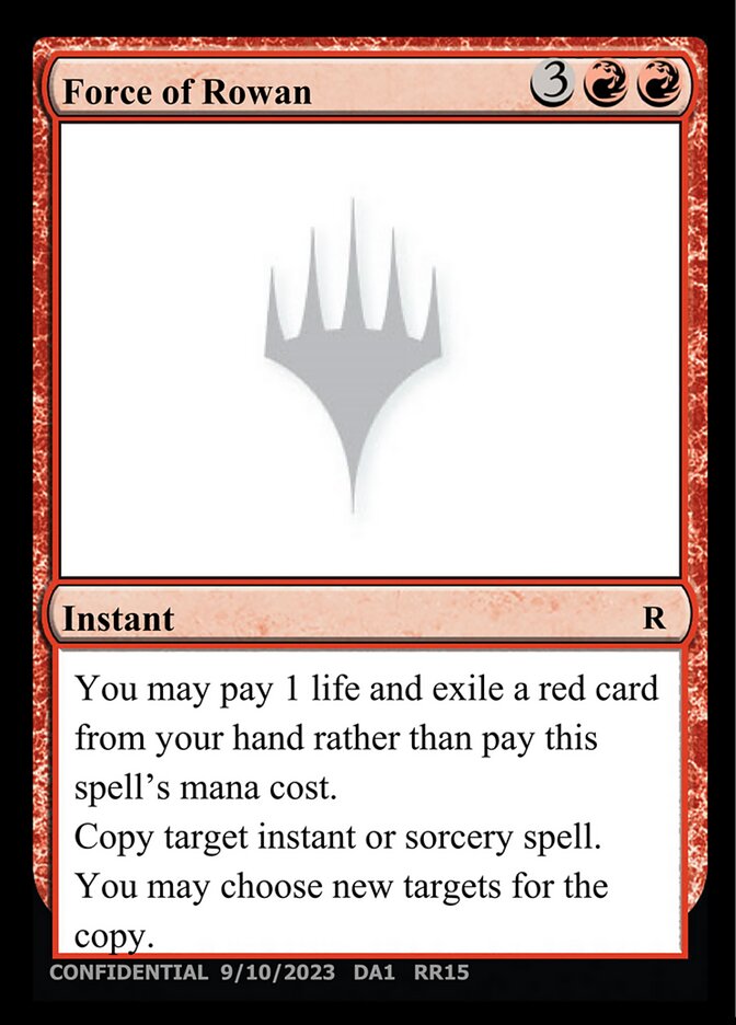 Force of Rowan — Unknown Event RR15/512
