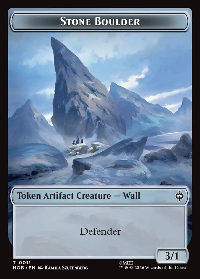 Stone Boulder — The Hobbit Tokens 11/15