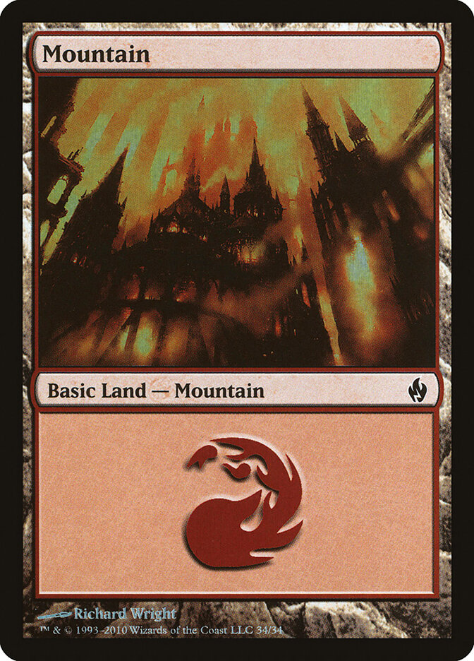 Mountain — Premium Deck Series: Fire and Lightning 34/34