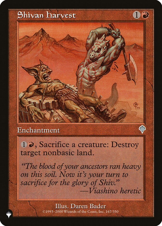 Shivan Harvest — The List INV-167/5581
