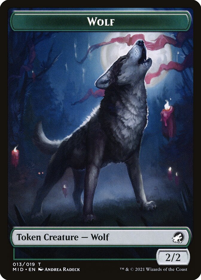 Wolf — Innistrad: Midnight Hunt Tokens 13/19