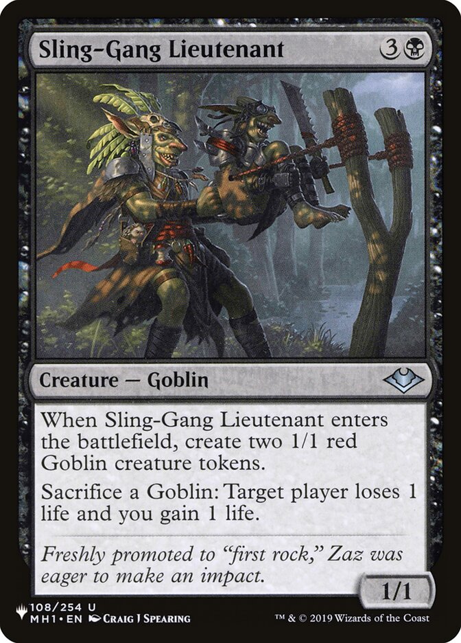 Sling-Gang Lieutenant — The List MH1-108/5581