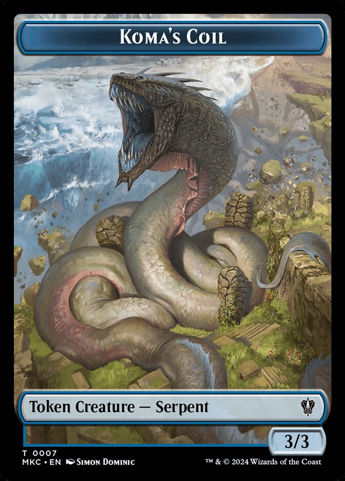 Koma's Coil — Murders at Karlov Manor Commander Tokens 7/31