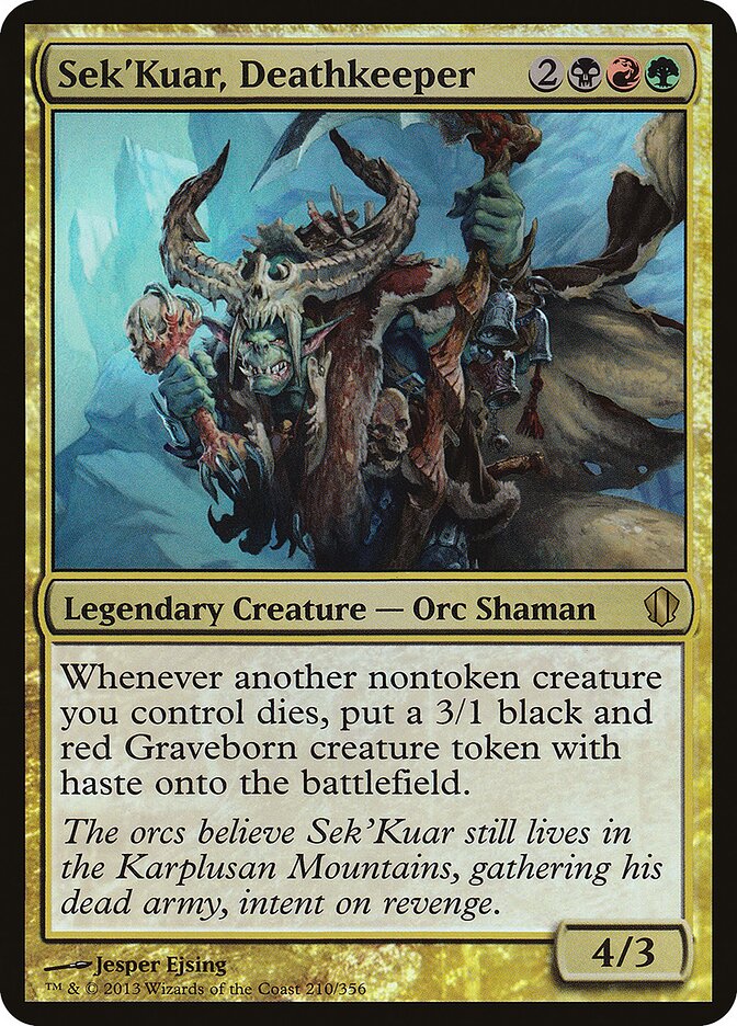 Sek'Kuar, Deathkeeper — Commander 2013 Oversized 210/15