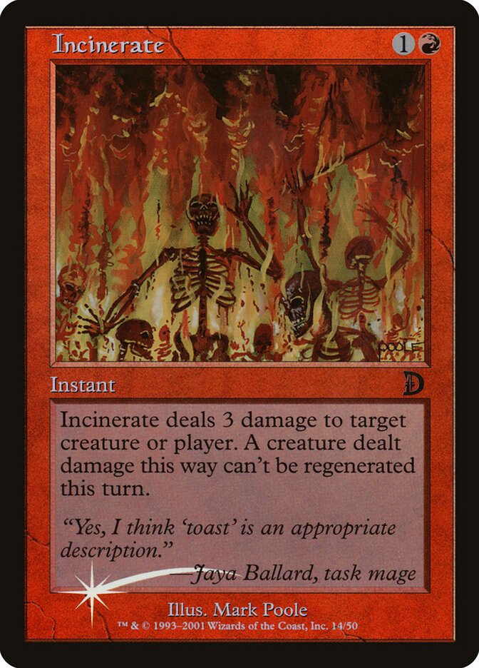 Incinerate — Deckmasters 14★/58