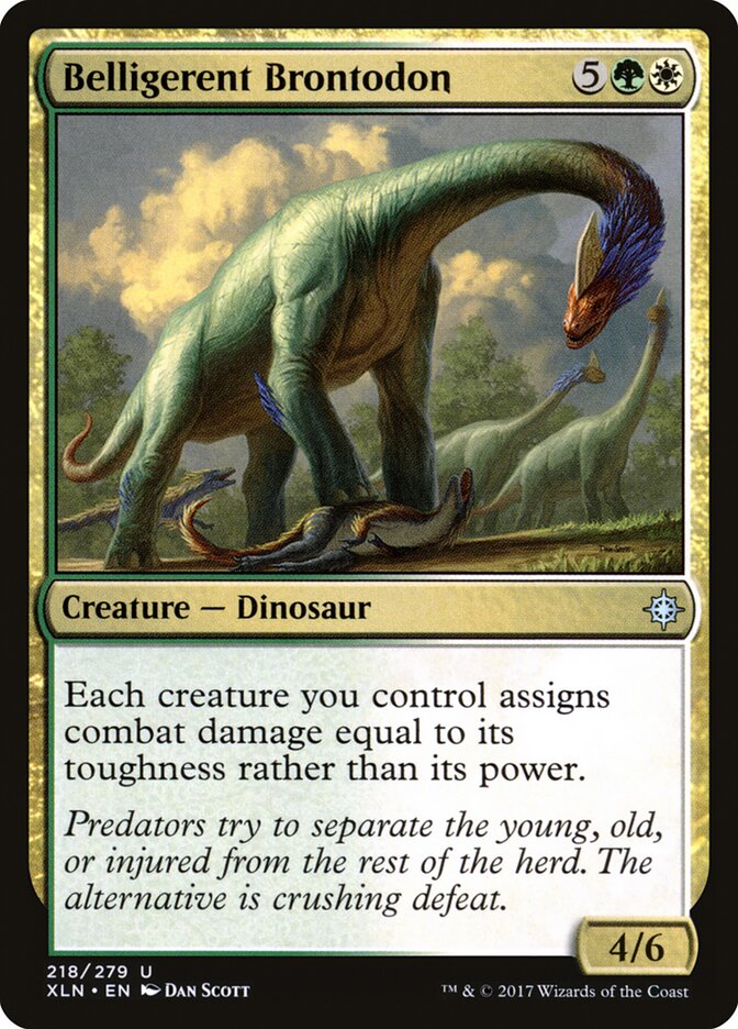 Belligerent Brontodon — Ixalan 218/289