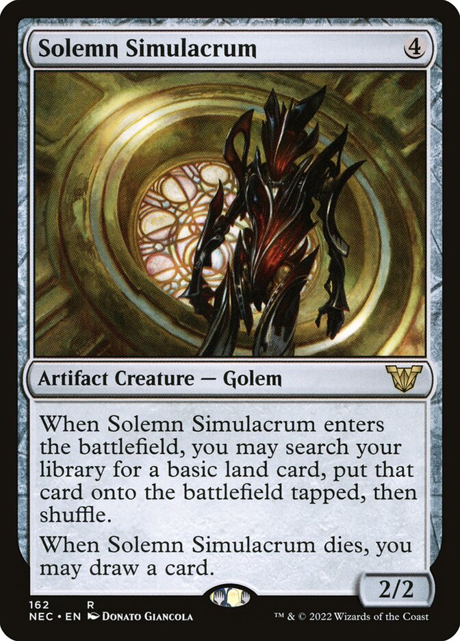 Solemn Simulacrum — Neon Dynasty Commander 162/179