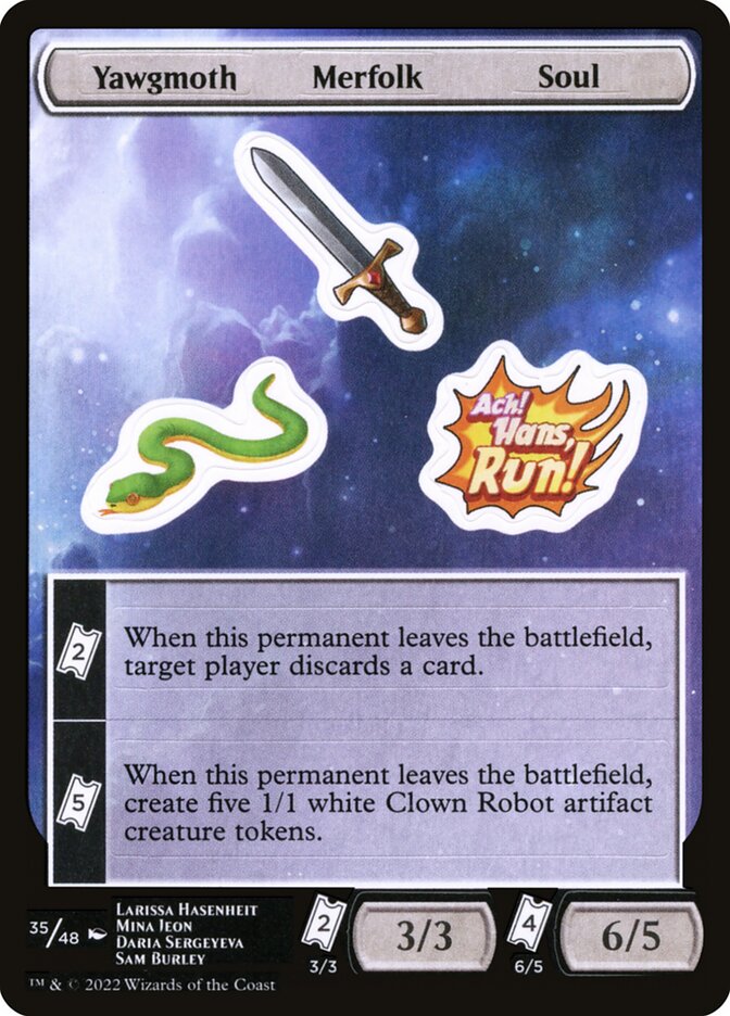 Yawgmoth Merfolk Soul — Unfinity Sticker Sheets 35/48