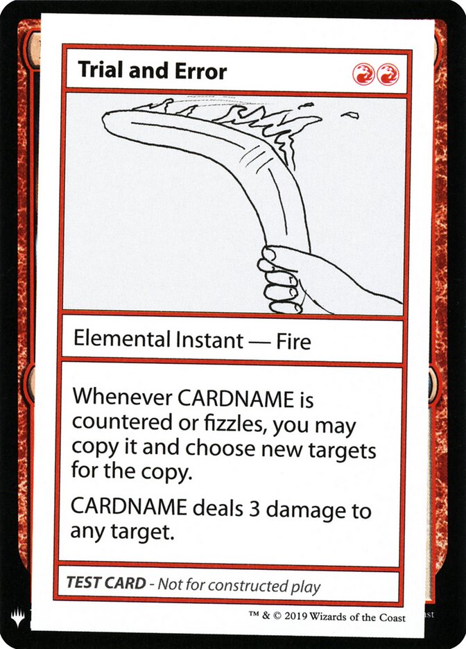 Trial and Error — Mystery Booster Playtest Cards 2019 68/121