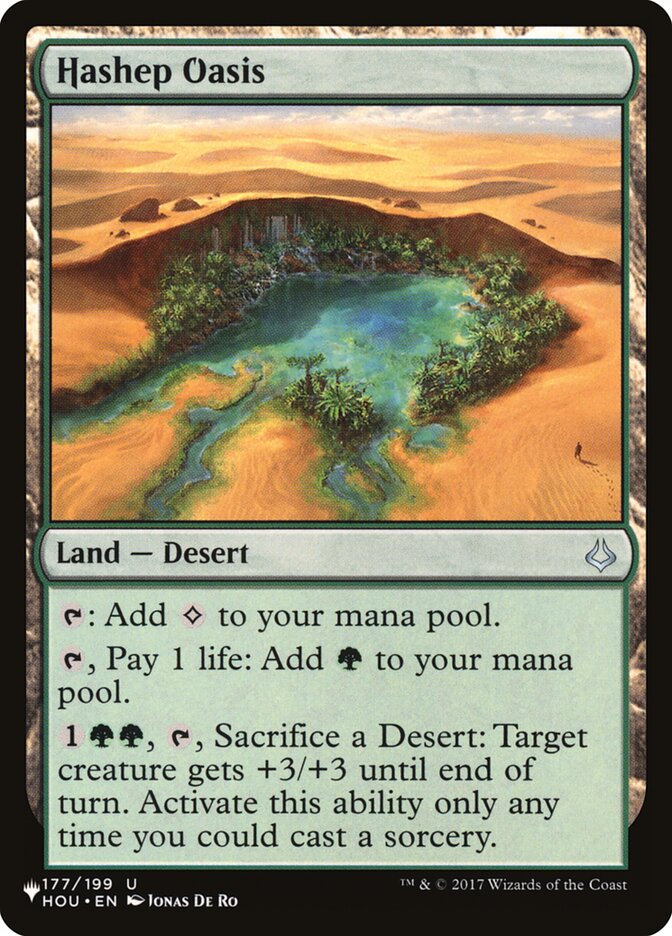 Hashep Oasis — The List HOU-177/5581