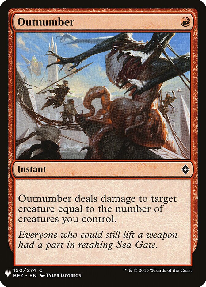 Outnumber — The List BFZ-150/5581