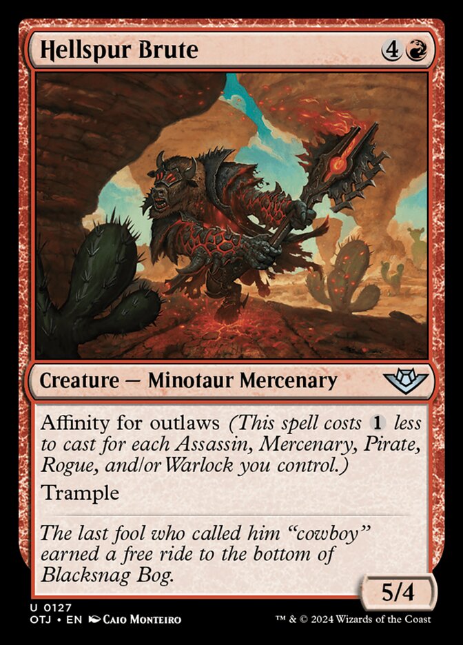 Hellspur Brute — Outlaws of Thunder Junction 127/374