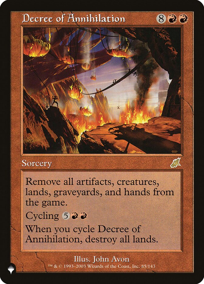 Decree of Annihilation — The List SCG-85/5581