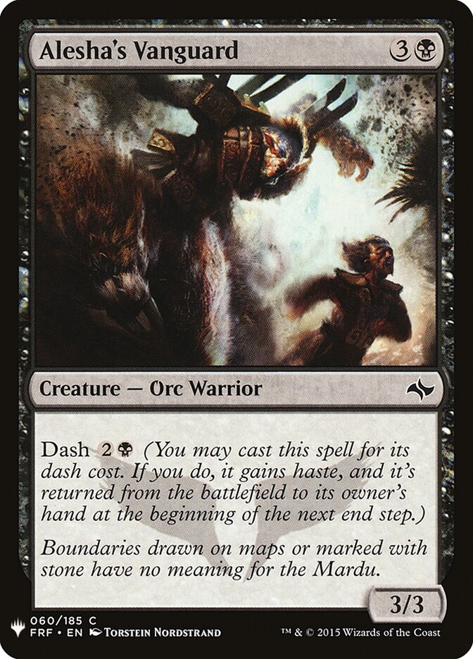 Alesha's Vanguard — The List FRF-60/5581