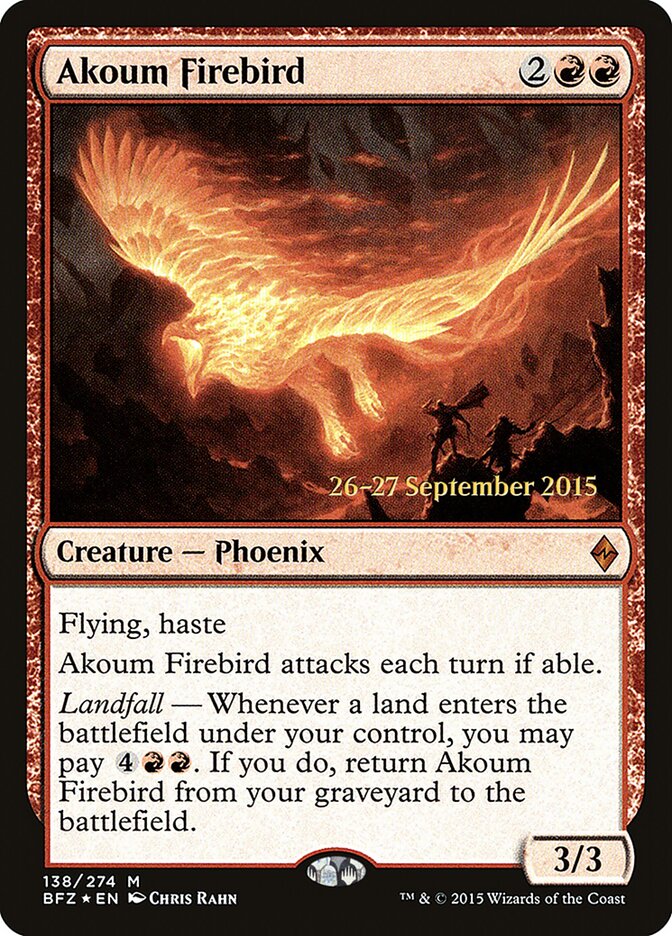 Akoum Firebird — Battle for Zendikar Promos 138s/90