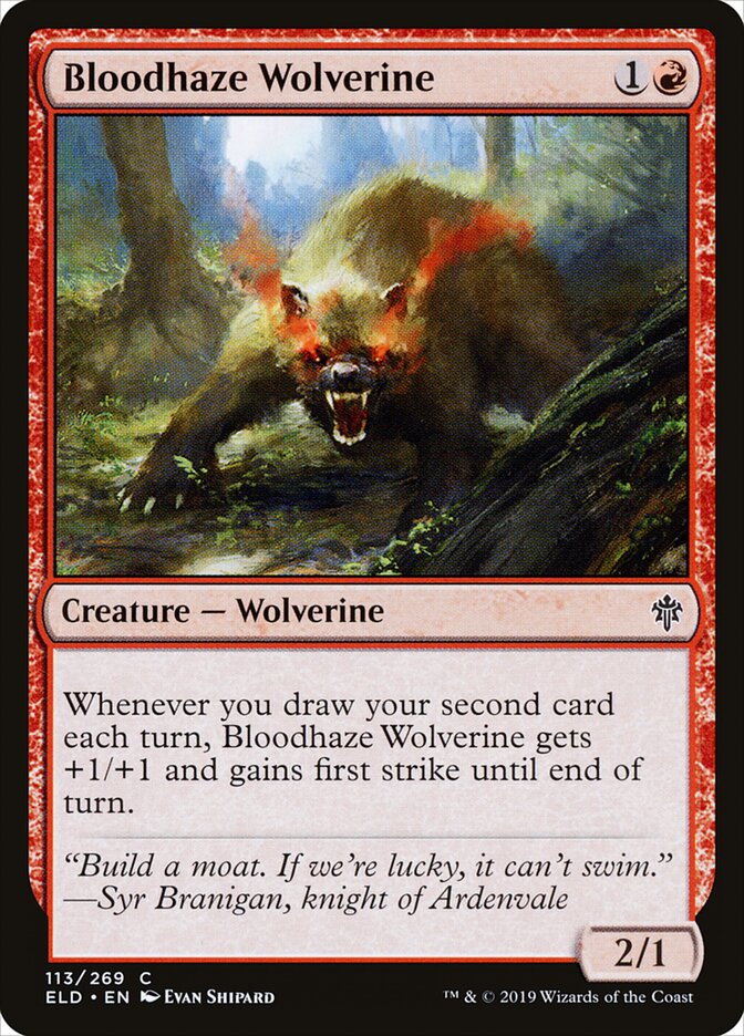 Bloodhaze Wolverine — Throne of Eldraine 113/398