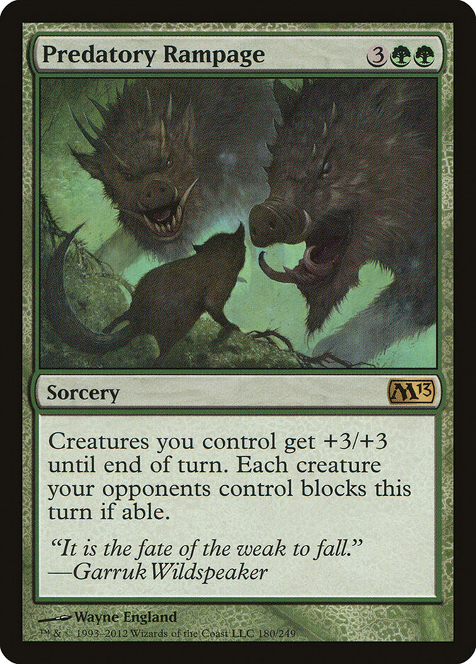 Predatory Rampage — Magic 2013 180/249