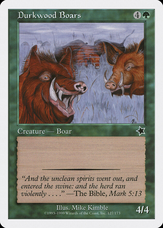 Durkwood Boars — Starter 1999 127/173