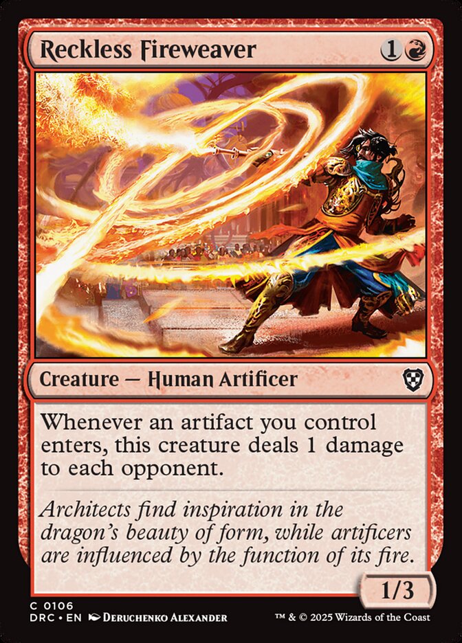 Reckless Fireweaver — Aetherdrift Commander 106/184