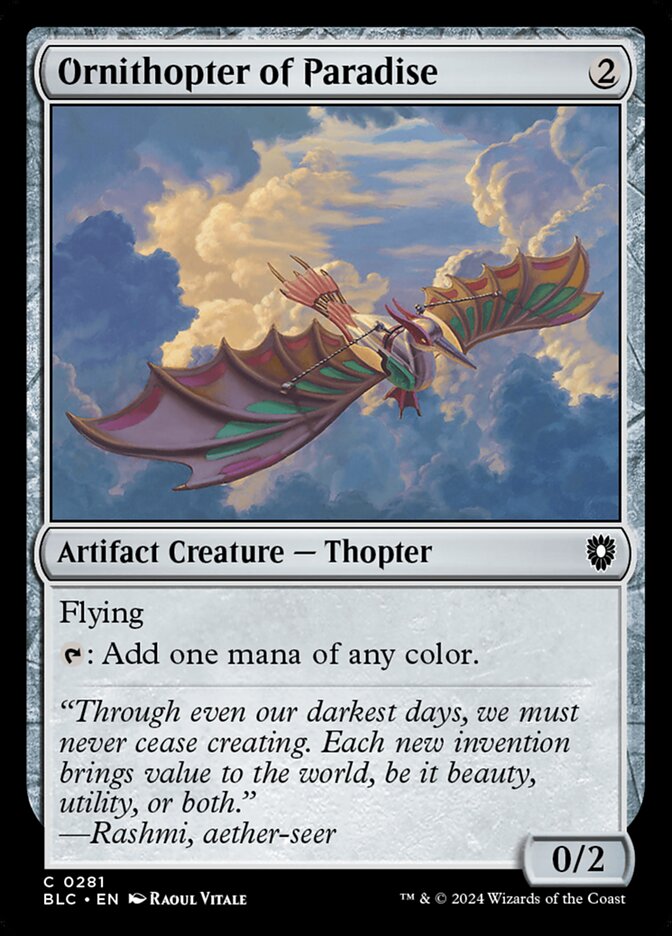 Ornithoptère de paradis — Bloomburrow Commander 281/356