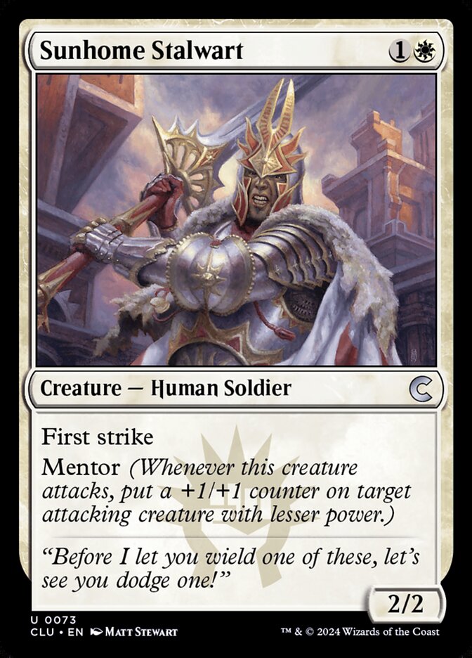 Sunhome Stalwart — Ravnica: Clue Edition 73/284