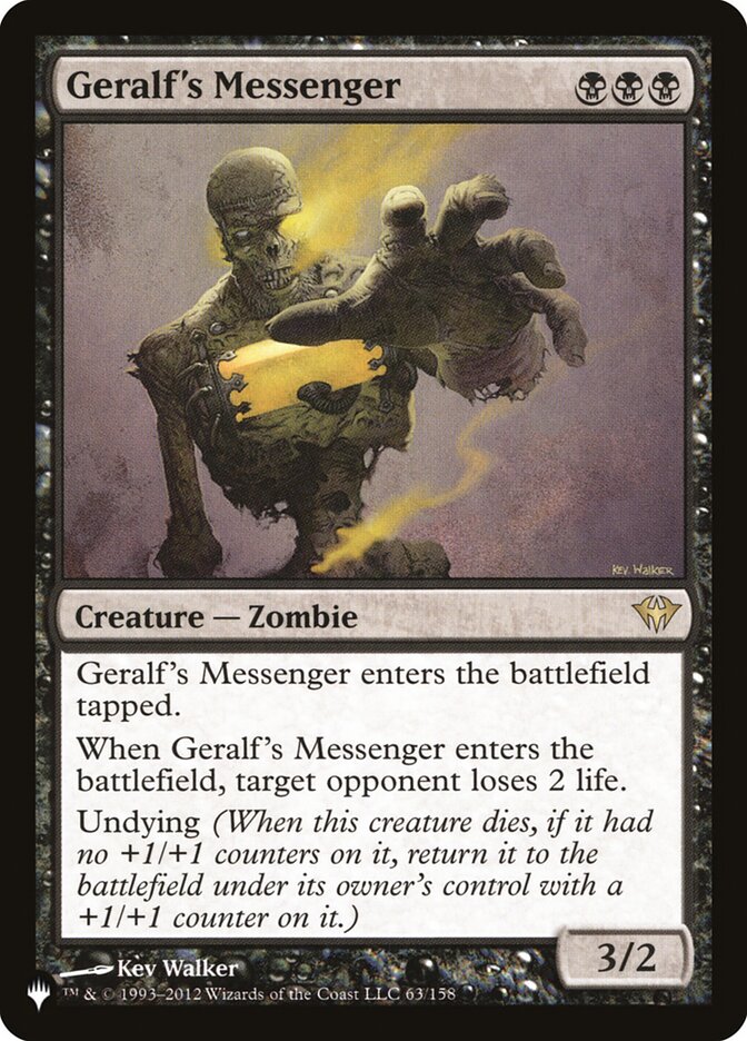 Geralf's Messenger — The List DKA-63/5581