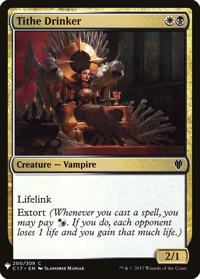 Tithe Drinker — The List C17-200/5581