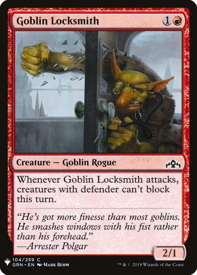 Goblin Locksmith — The List GRN-104/5581