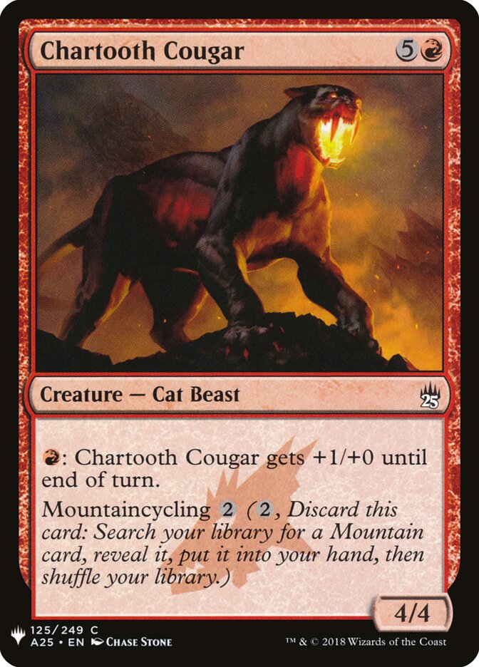 Chartooth Cougar — The List A25-125/5581