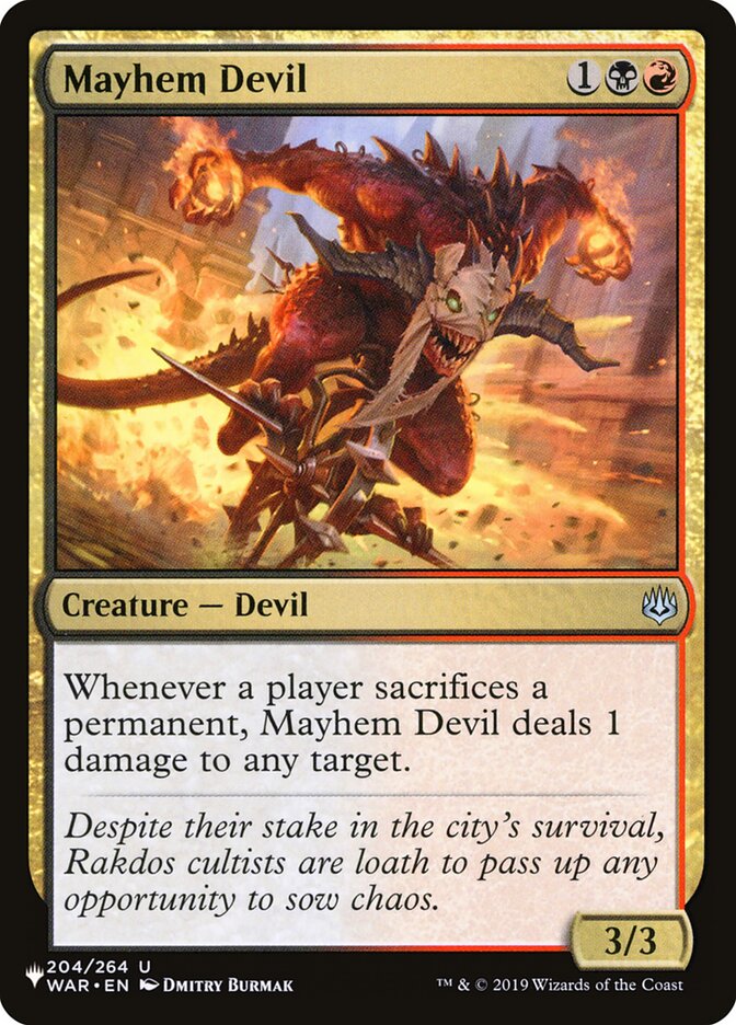 Mayhem Devil — The List WAR-204/5581