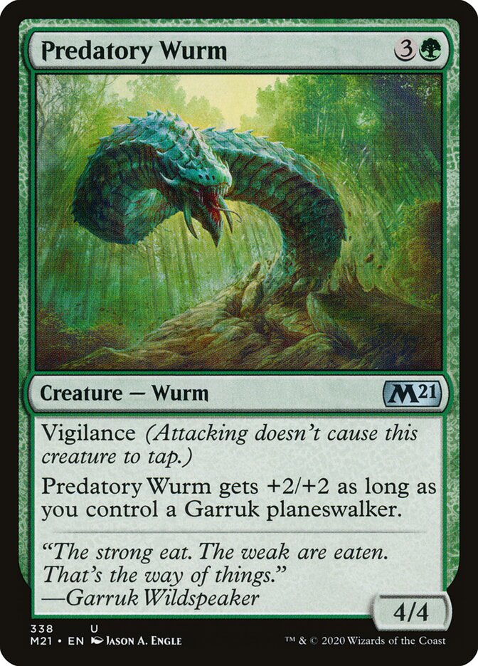 Predatory Wurm — Core Set 2021 338/397