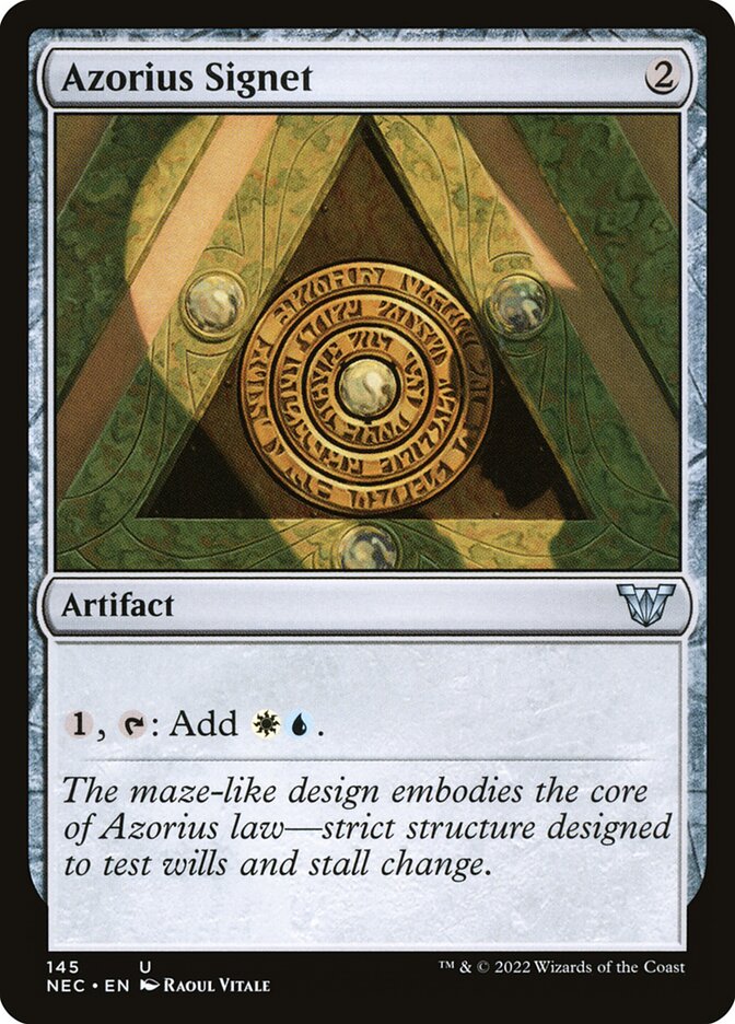 Azorius Signet — Neon Dynasty Commander 145/179