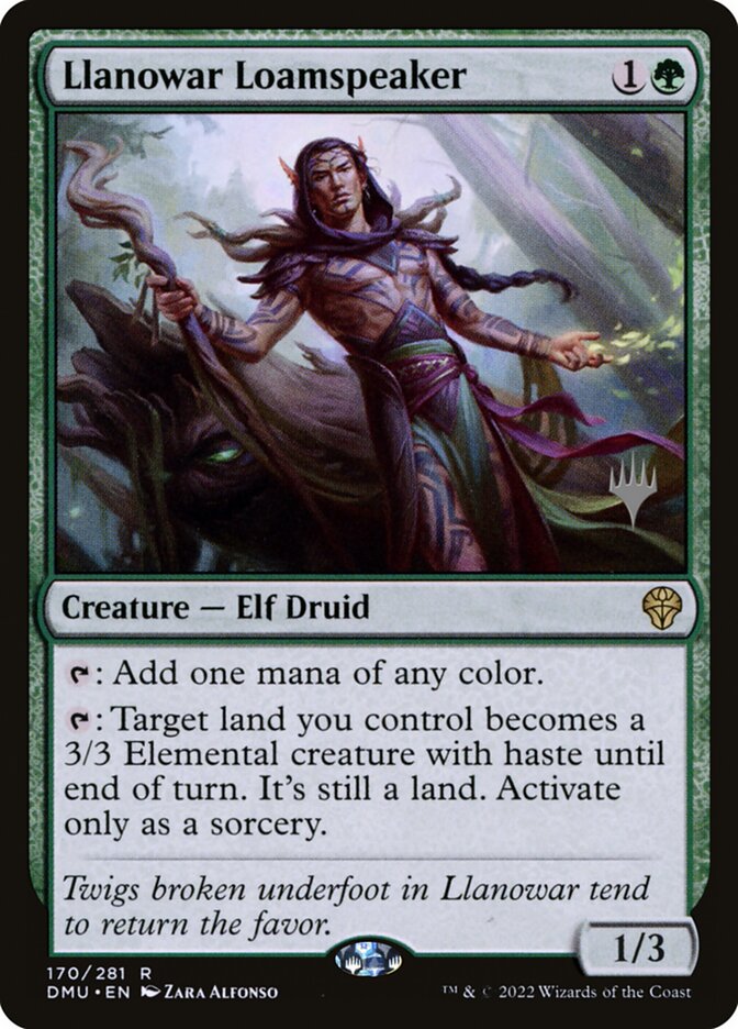 Llanowar Loamspeaker — Dominaria United Promos 170p/161