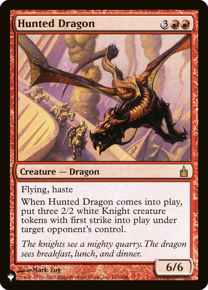 Hunted Dragon — The List RAV-131/5581