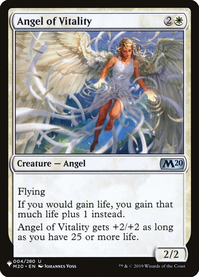 Angel of Vitality — The List M20-4/5581