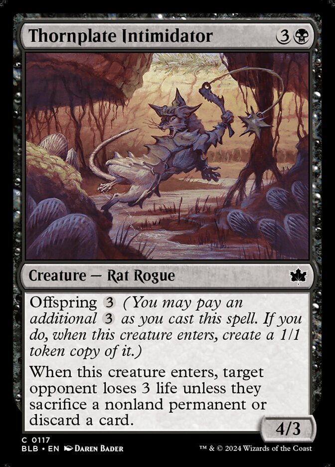 Thornplate Intimidator — Bloomburrow 117/398