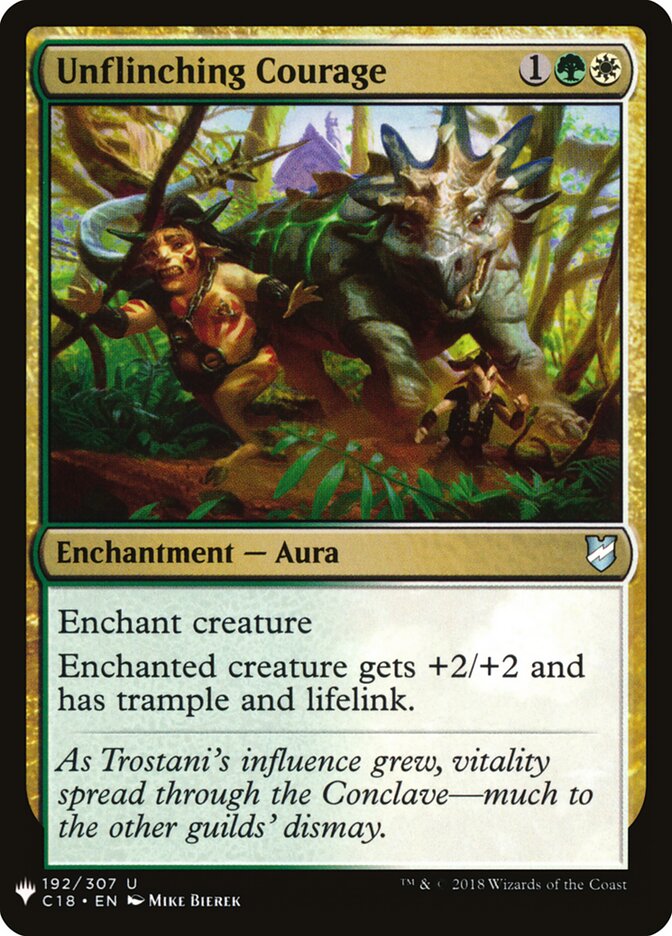 Unflinching Courage — The List C18-192/5581