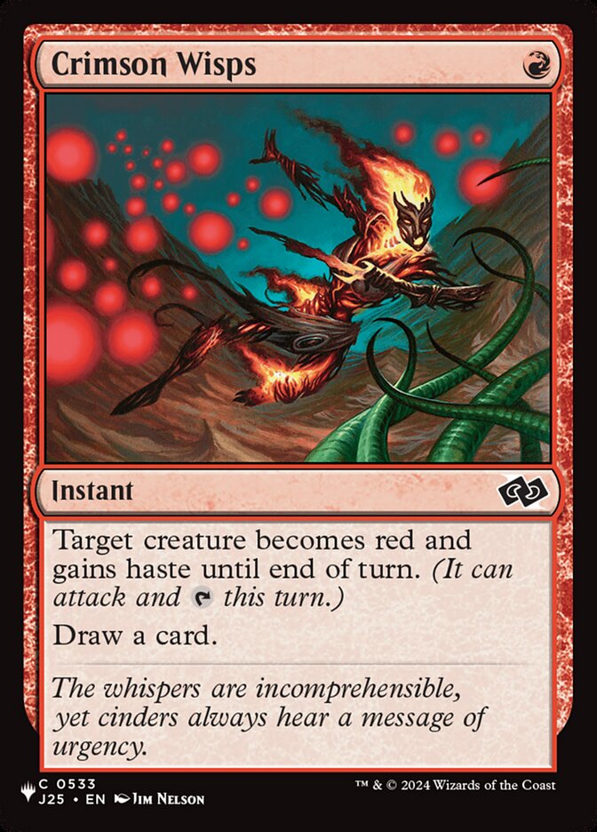 Crimson Wisps — The List J25-533/5581
