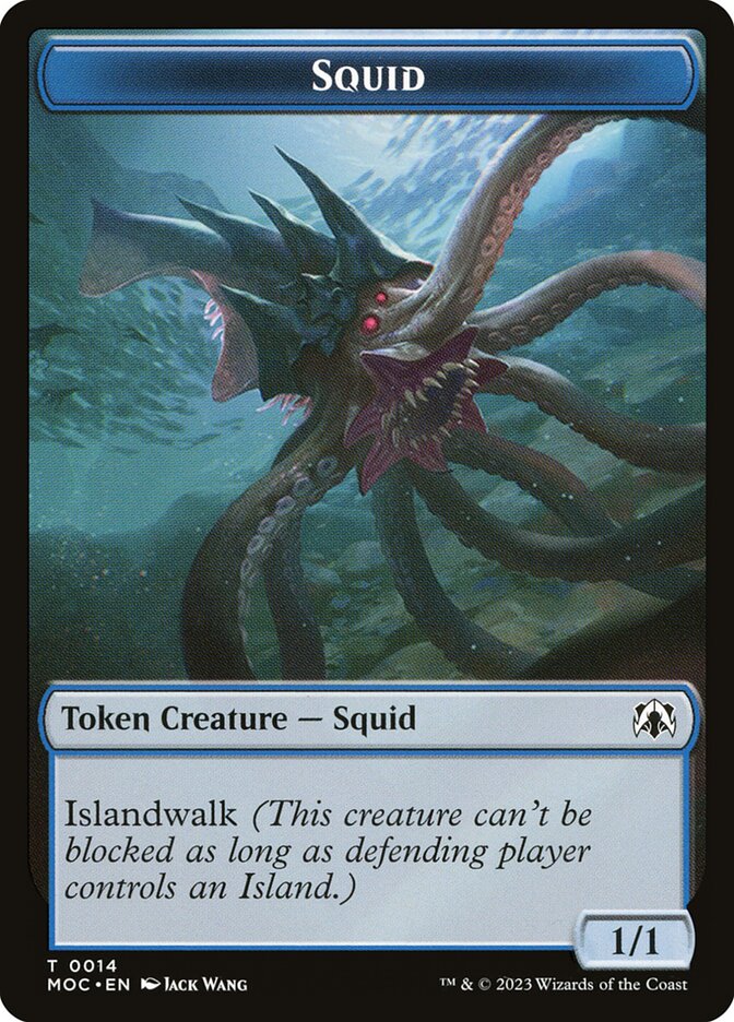 Squid — March of the Machine Commander Tokens 14/46