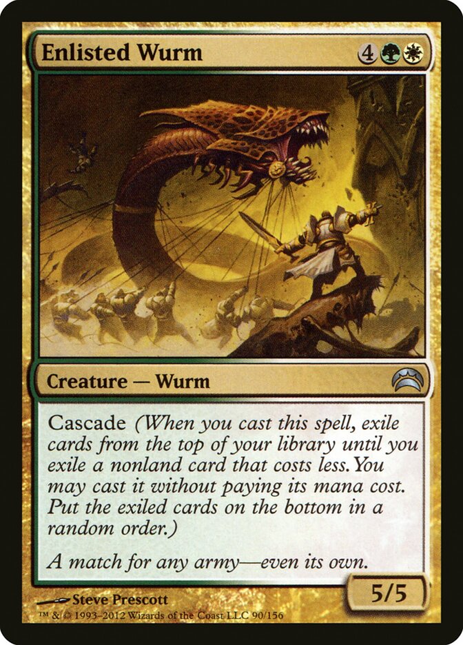 Enlisted Wurm — Planechase 2012 90/156