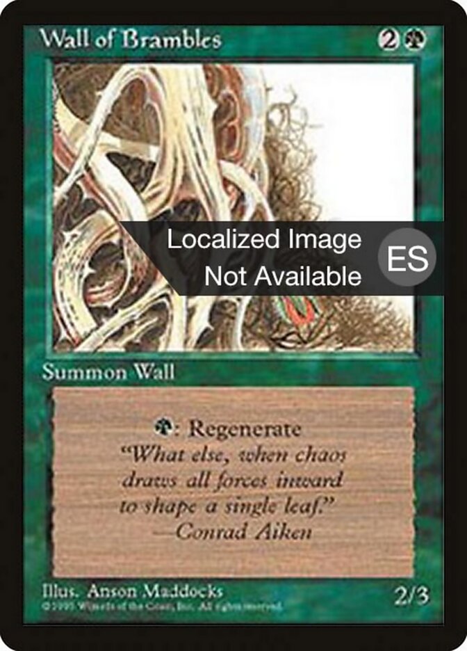 Wall of Brambles — Fourth Edition Foreign Black Border 282/378