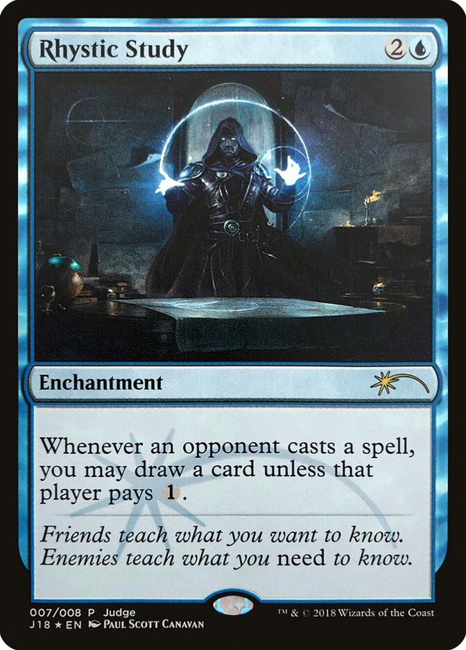 Rhystic Study — Judge Gift Cards 2018 7/8