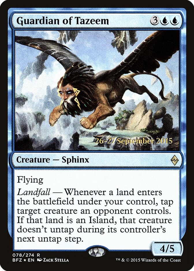 Guardian of Tazeem — Battle for Zendikar Promos 78s/90