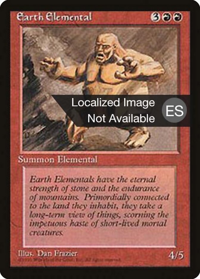 Earth Elemental — Fourth Edition Foreign Black Border 188/378