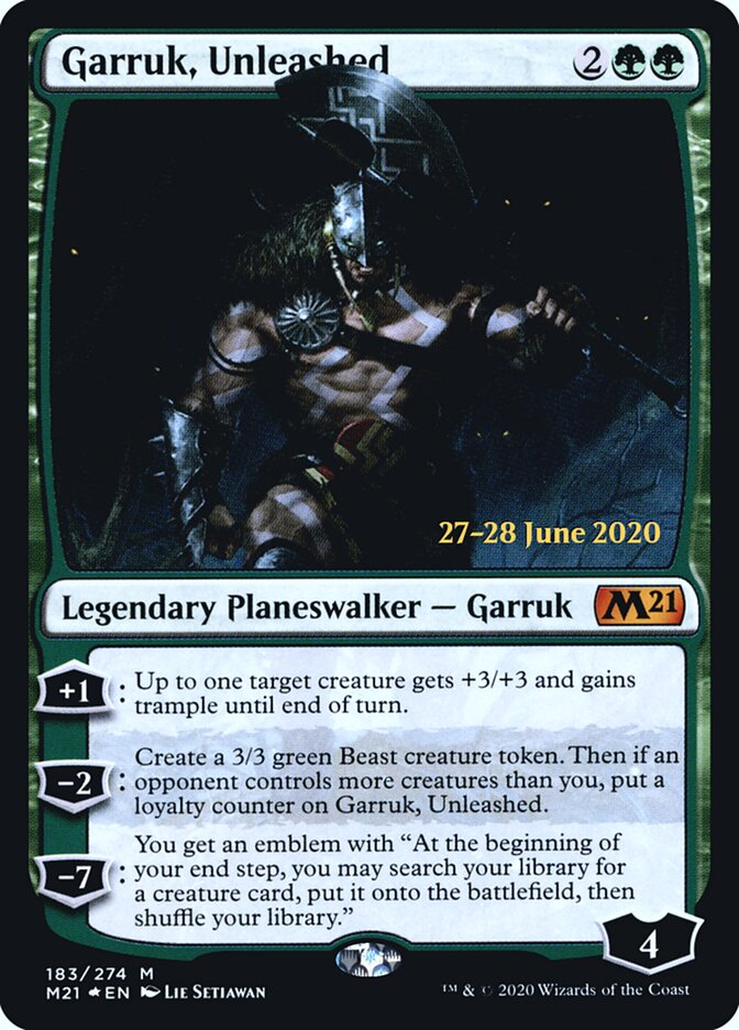 Garruk, Unleashed — Core Set 2021 Promos 183s/137